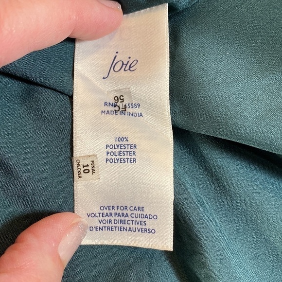 JOIE Ladies Artic Animal Spot Balloon Sleeve Dress Green Size Large‎ - Picture 9 of 15